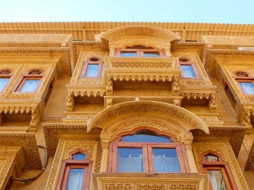 Sandstone architecture of Hotel helsinki house